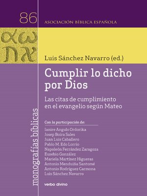 cover image of Cumplir lo dicho por Dios